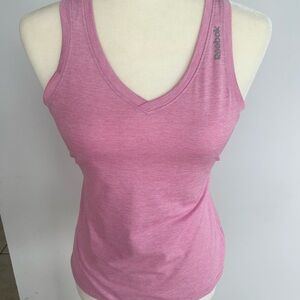 Reebok Pink Fitted Sleeveless Tank Top